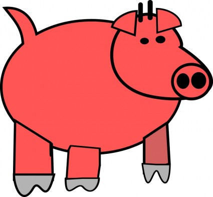 425x393 Pig Cartoon Clip Art Download