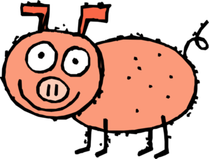 299x228 Pig Cartoon Clip Art