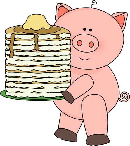 445x500 Valentine's Day Pig Clip Art