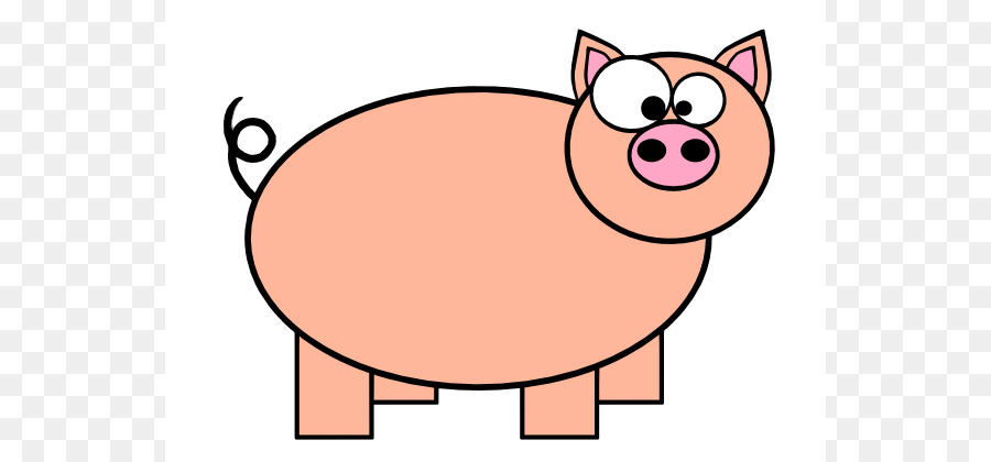 900x420 Domestic Pig Pig Roast Cartoon Clip Art