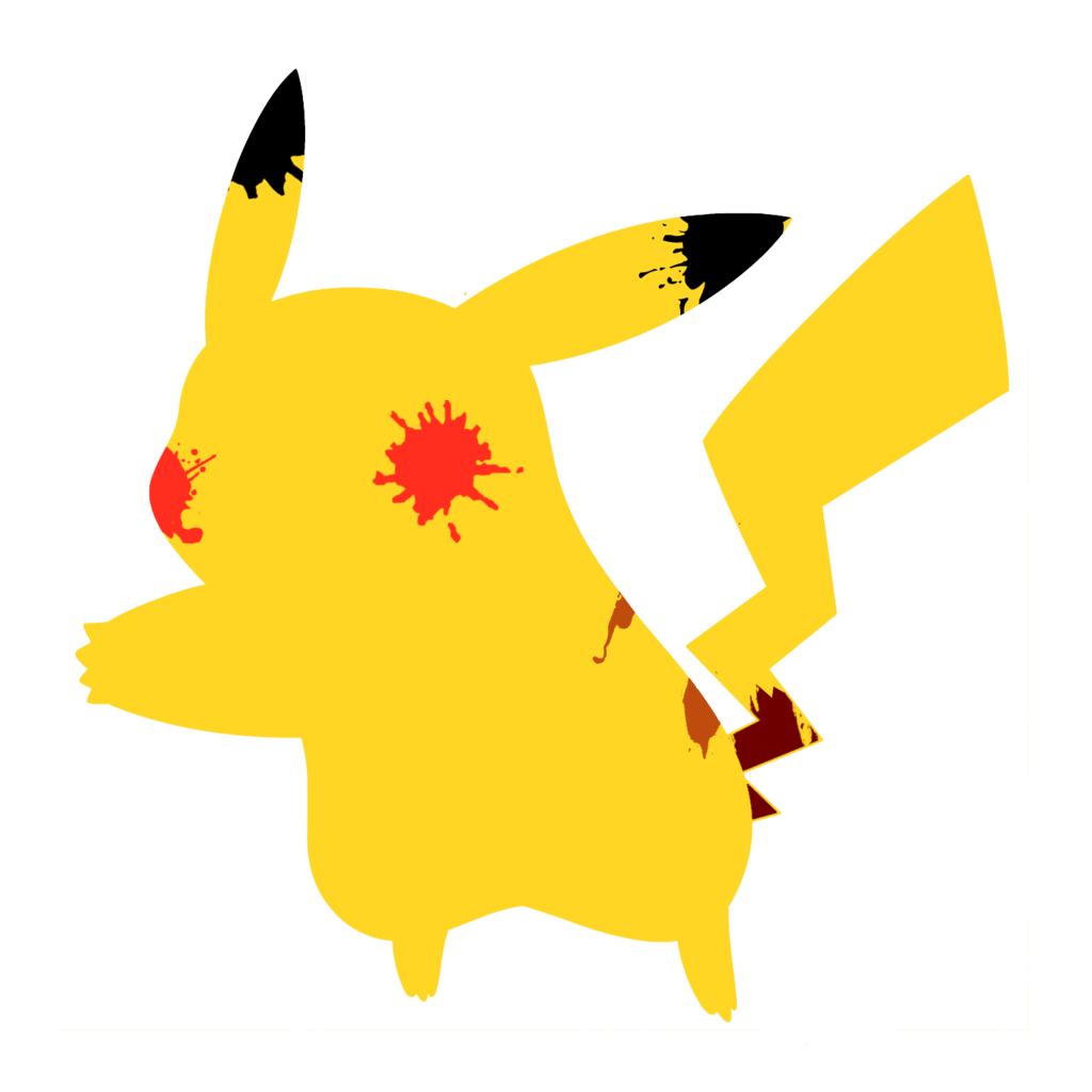 1024x1024 Pikachu 3 Paint Splatter Graphics By Hollyshobbies