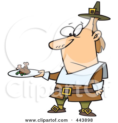 450x470 Royalty Free (Rf) Clip Art Illustration Of A Cartoon Pilgrim Man