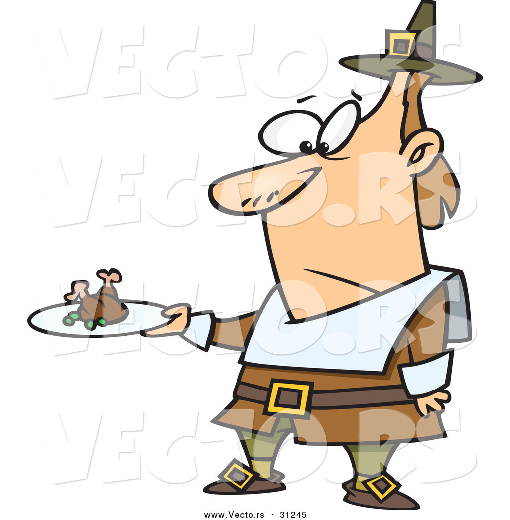 1024x1044 Vector Of An Unhappy Cartoon Pilgrim Man Looking