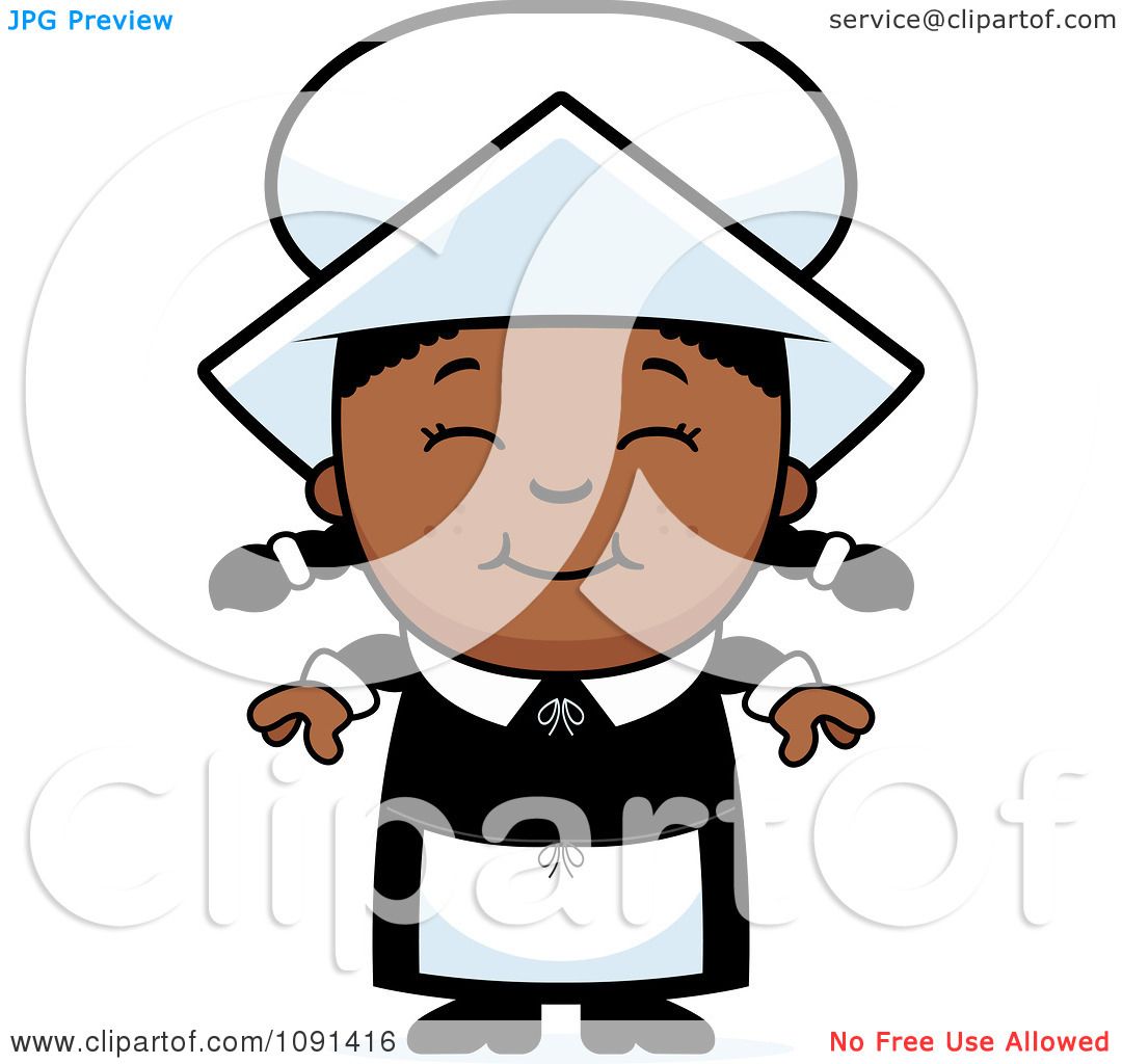 1080x1024 Clipart Happy Black Pilgrim Girl