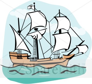 300x274 Pilgrim Clipart Boat