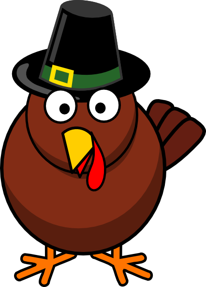 426x591 Turkey With Pilgrim Hat Clip Art