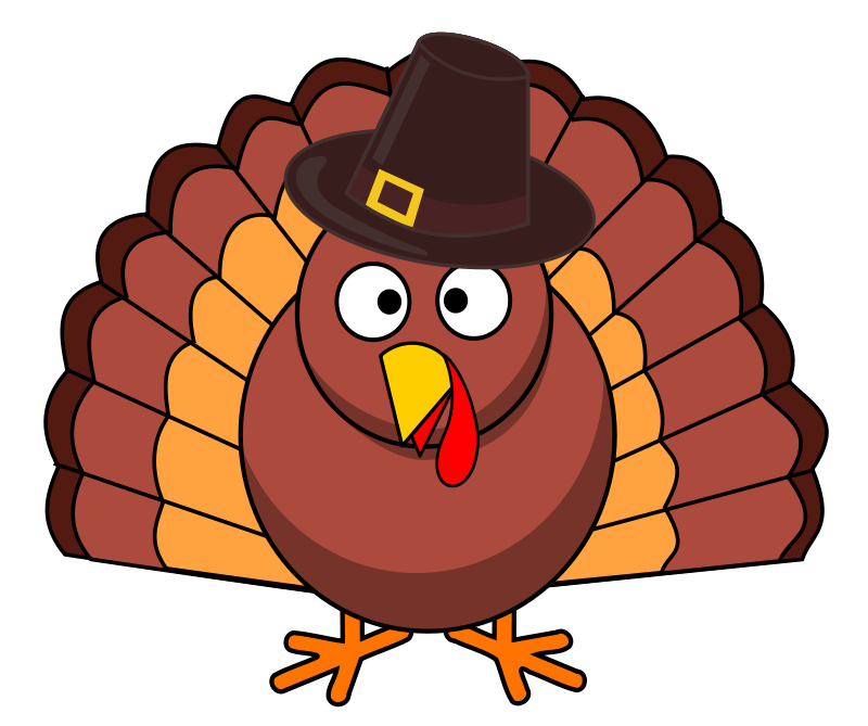 800x669 Free Clipart Turkey With Brown Hat Pippi2011