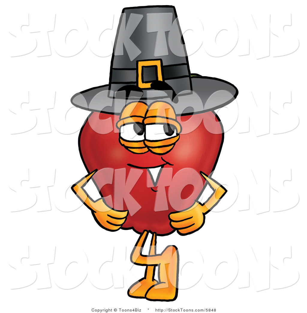 1024x1044 Stock Cartoon Of Friendly Redpple Character Mascot Wearing