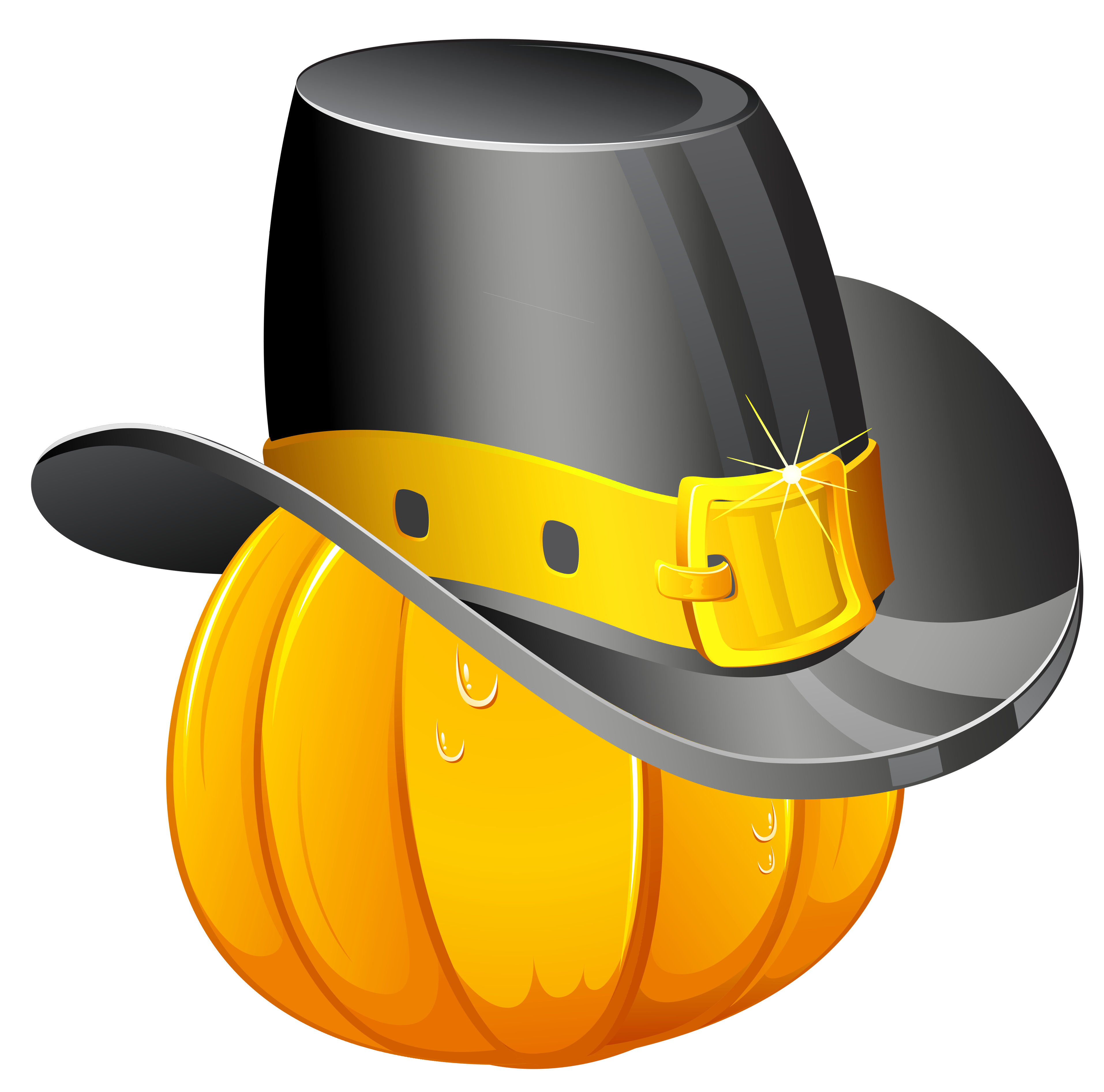3827x3786 Thanksgiving Pumpkin With Pilgrim Hat Png Clipartu200b Gallery