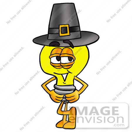 450x450 Clip Art Graphic Of A Yellow Electric Lightbulb Cartoon Character