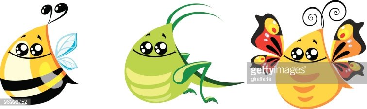 756x226 Funny Bugs 1 Premium Clipart