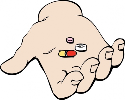 425x340 Hand And Pills Clip Art Clip Arts, Free Clipart