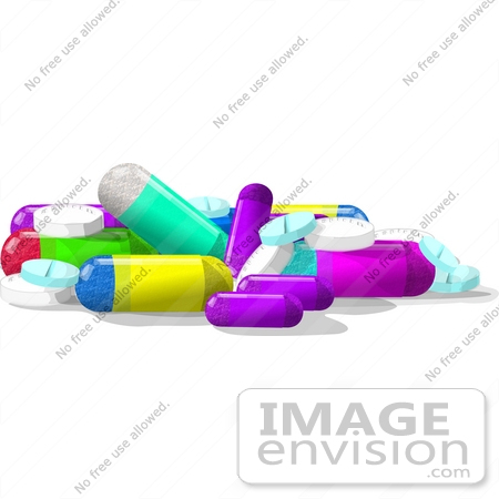 450x450 Mixed Pile Of Pills Clipart