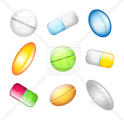 400x389 Set Of Tablets And Pills Royalty Free Vector Clip Art Image