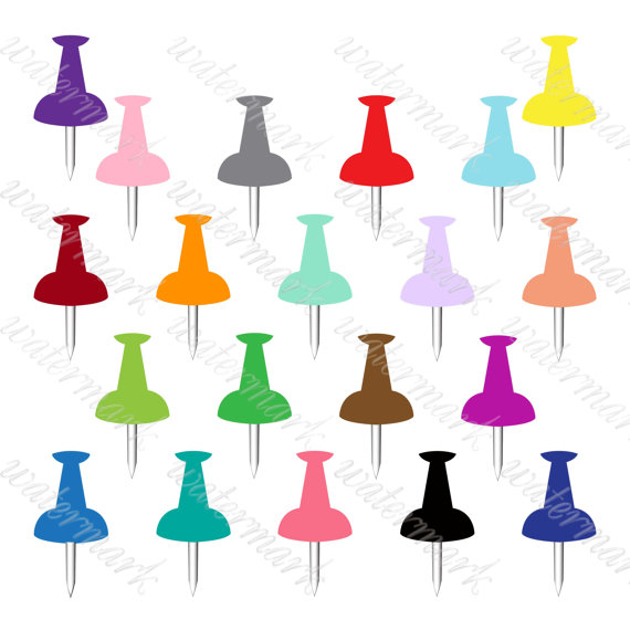 570x570 Push Pin Clipart Stationery Digital Push Pin Png Stationery