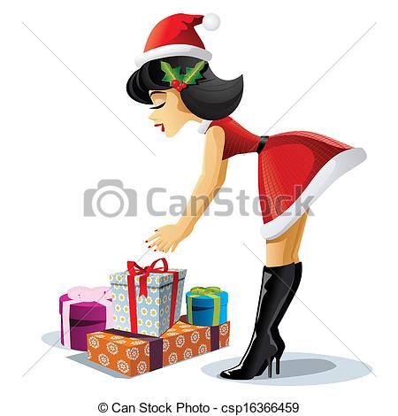 450x470 Pin Up Christmas Girl