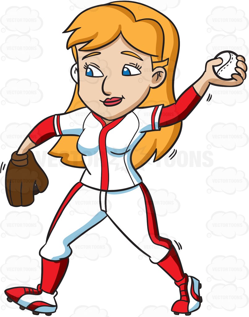 805x1024 Women Clipart Baseball Player