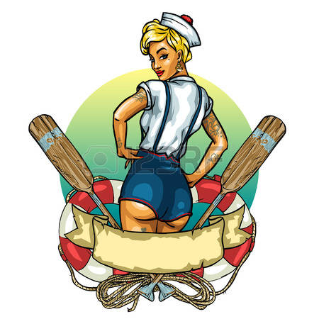 450x450 Pin Up Sailor Girl Clipart