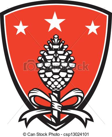 385x470 Thyrsus Pine Cone Staff Leaves Retro. Illustration Of A Vector