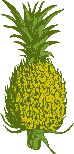 288x599 Pineapple Clip Art Free Vector 4vector