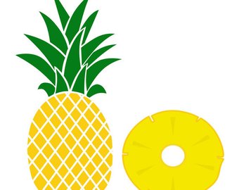 340x270 Watercolor Pineapple Clipart Tropical Summer Fruit Exotic