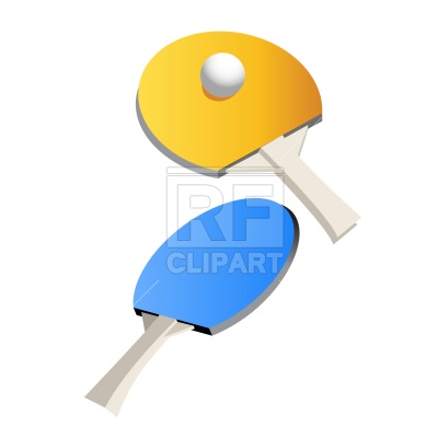 400x400 Ping Pong Rackets Royalty Free Vector Clip Art Image