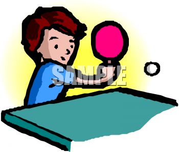 350x297 Child, A Boy, Playing Table Tennis Or Ping Pong