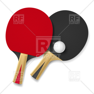 400x400 Two Ping Pong Rackets For Playing Table Tennis Royalty Free Vector