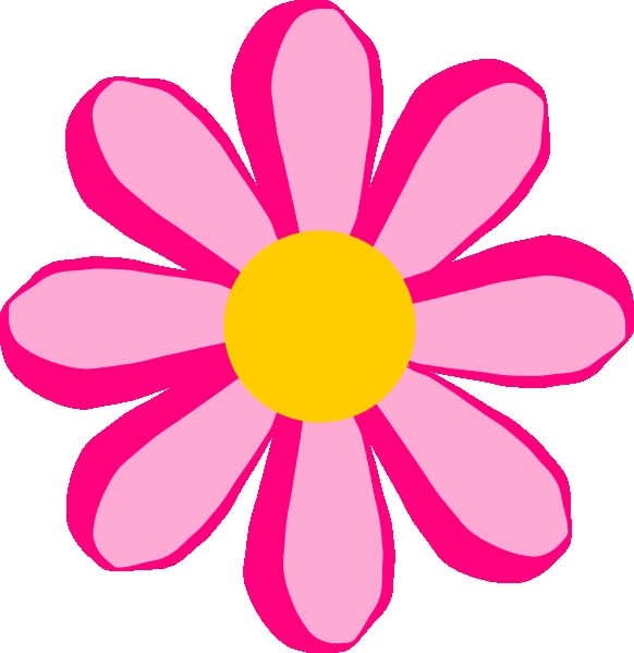 582x599 Pink Flower Clipart Png Pink Flower 2 Clip Art At Clker Vector