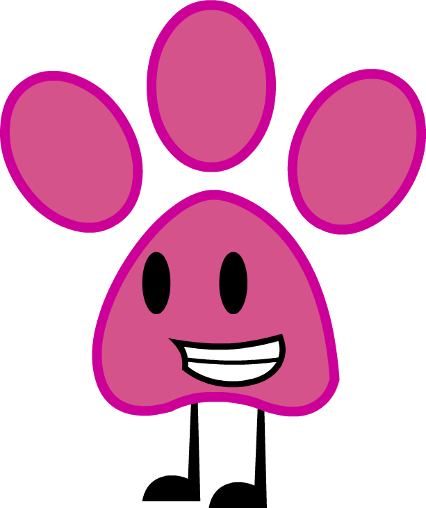613x731 Pink Panther Paw Print (Commission) By Kitkatyj
