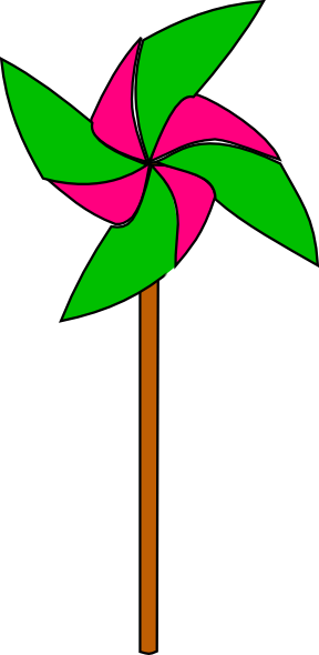 288x590 Pink And Light Green Pinwheel Clip Art