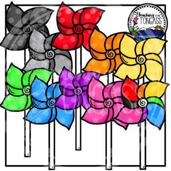 350x350 Pinwheel Clipart