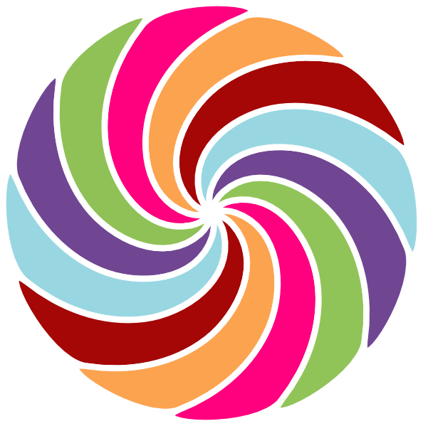 594x599 Pinwheel Multi Colored Clip Art