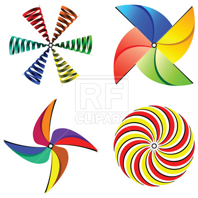 400x400 Pinwheel Royalty Free Vector Clip Art Image