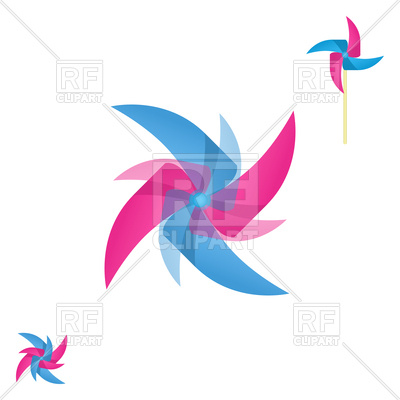 400x400 Pinwheel Abstract Shape Rotating Icon Royalty Free Vector Clip Art