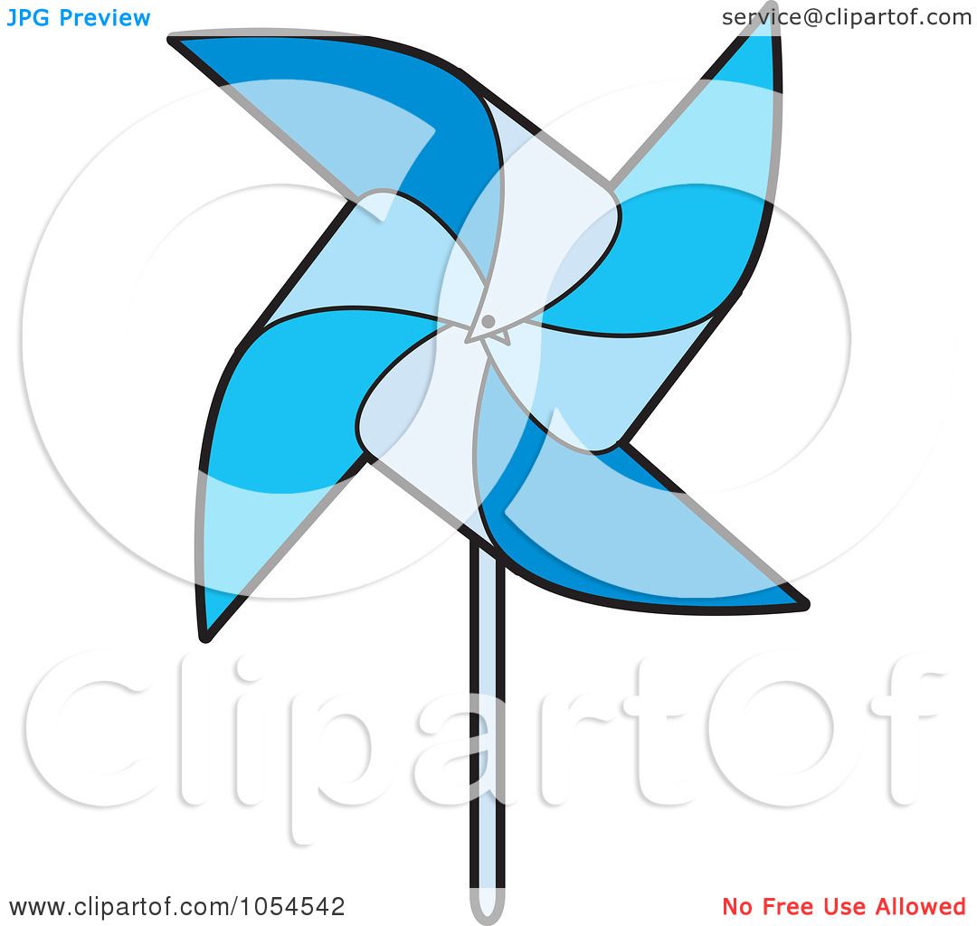 1080x1024 Royalty Free Vector Clip Art Illustration Of A Blue Pinwheel By