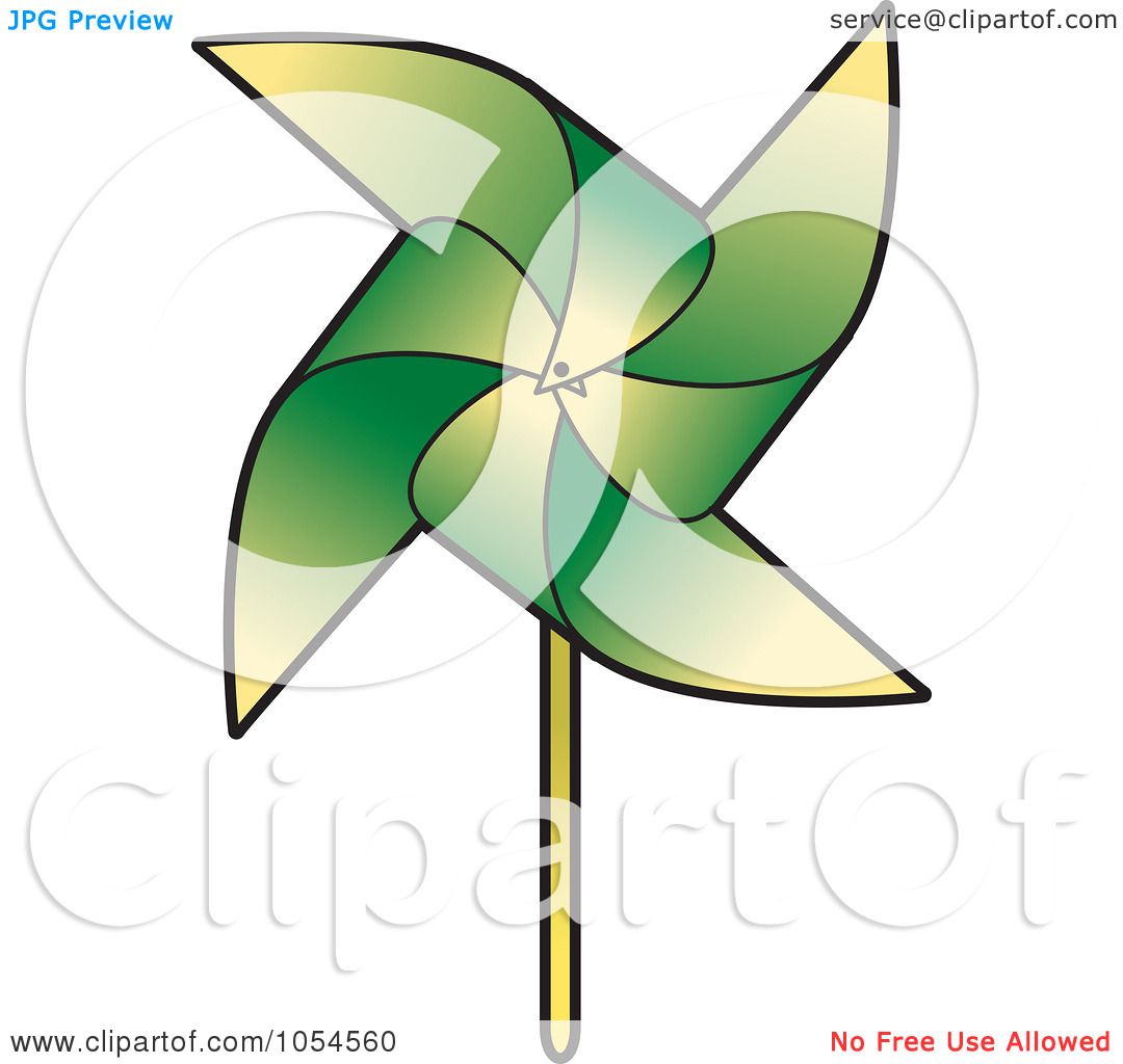 1080x1024 Royalty Free Vector Clip Art Illustration Of A Green Pinwheel By