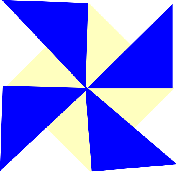 600x585 Blue Pinwheel Clip Art