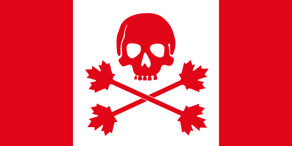 600x300 Pirate Flag Of Canada Clip Art Free Vector 4vector