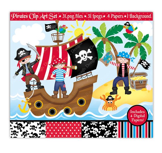 570x538 Pirate Clip Art Amp Digital Papers,pirate Clipart,pirates Clipart