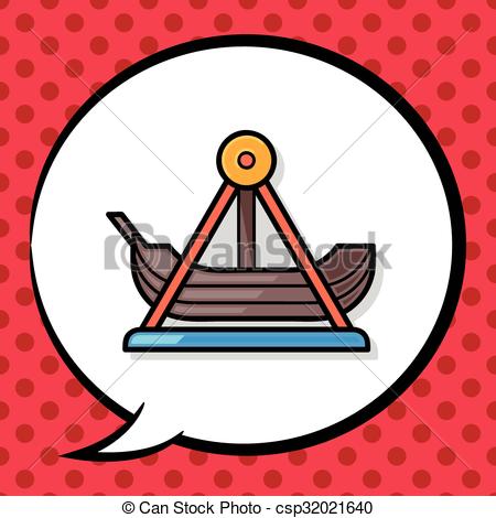 450x470 Pirate Ship Doodle Eps Vector