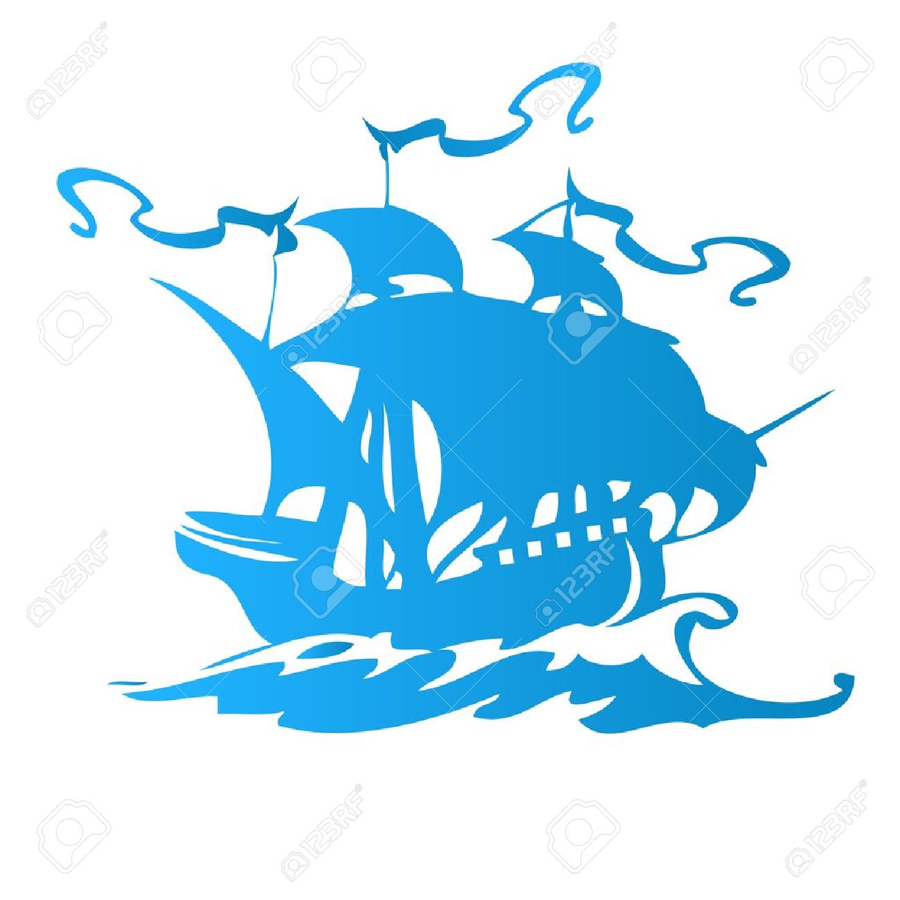 1300x1300 Sailing Ship Clipart Logo