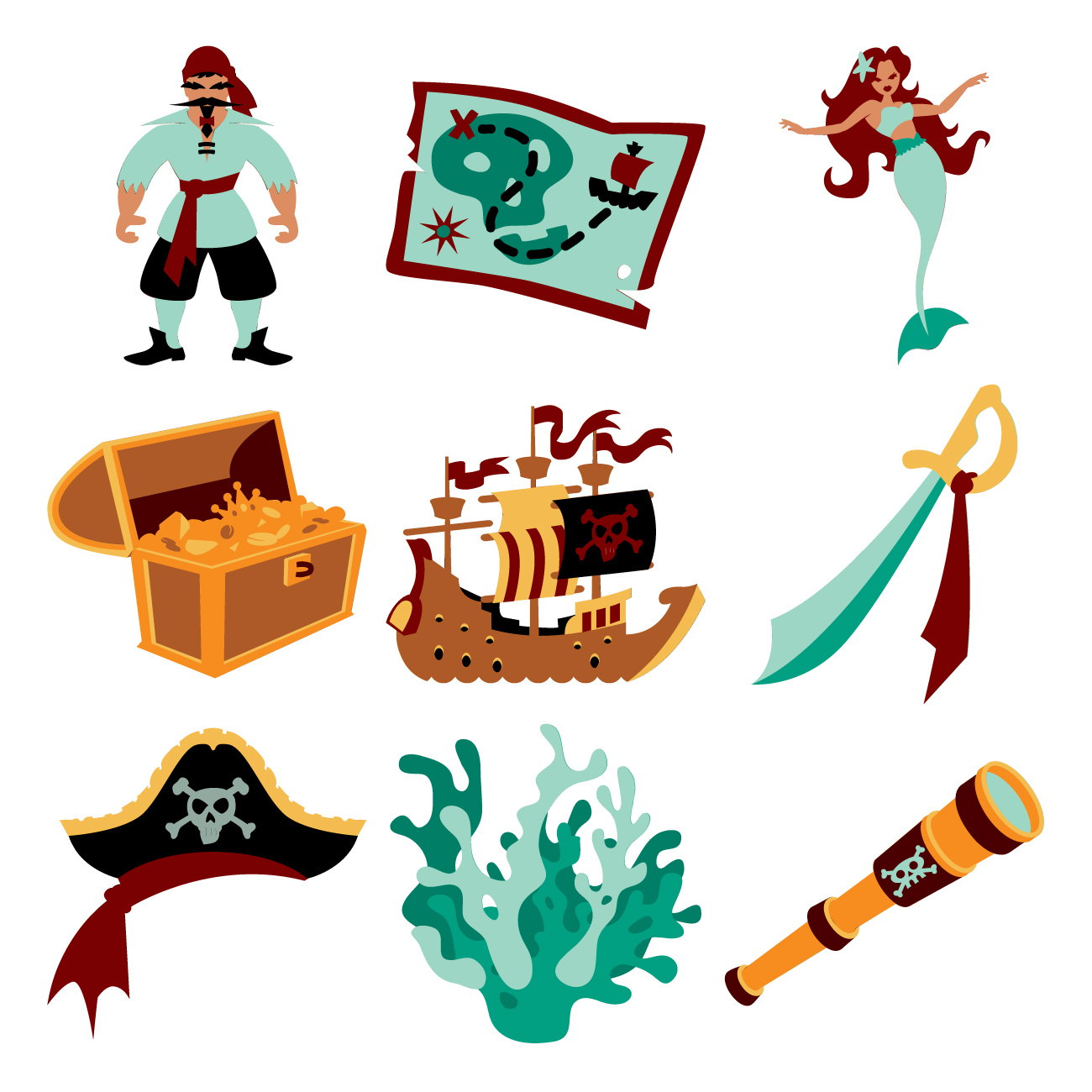 1300x1300 Pirates And Mermaids
