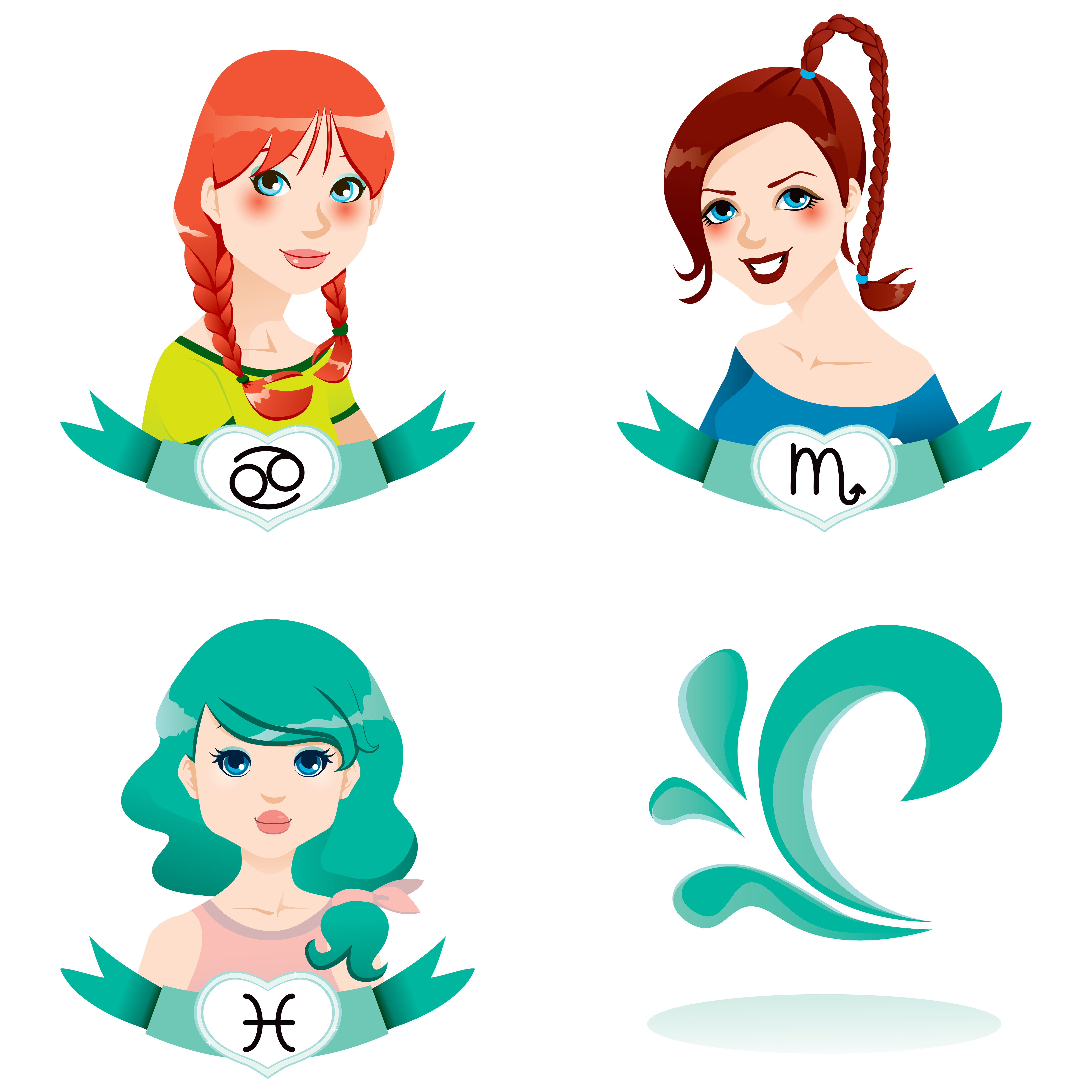 5000x5000 Pisces Clipart Water Sign
