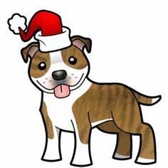 236x236 Cartoon Pitbull American Staffordshire Terrier Photo Cutout