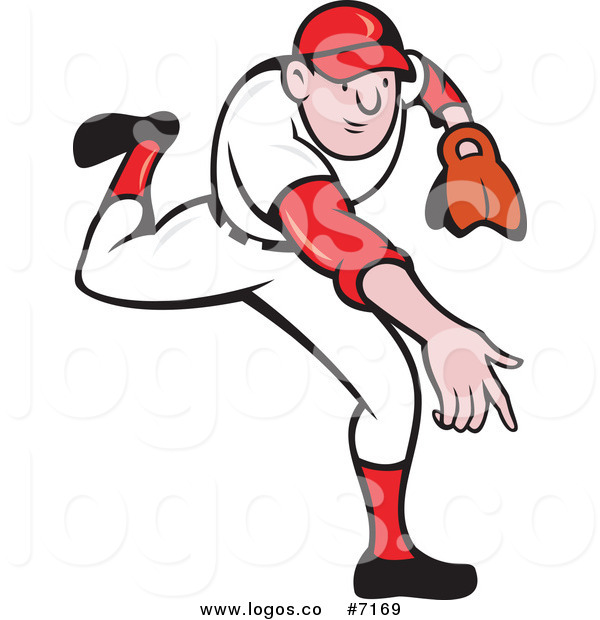 600x620 Royalty Free Clip Art Vector Baseball Player Pitcher In Action
