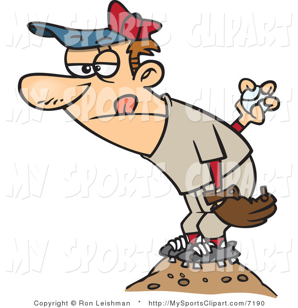 600x620 Sports Clip Art Of A Baseball Pitcher By Toonaday