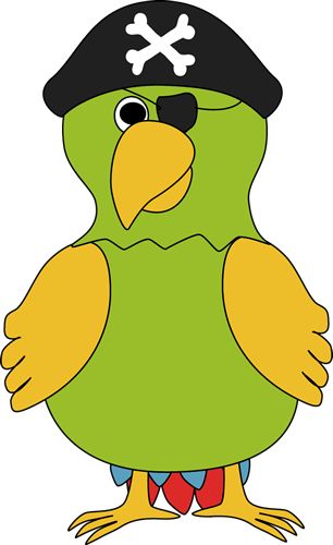 306x500 Pittsburgh Pirates Parrot Clipart