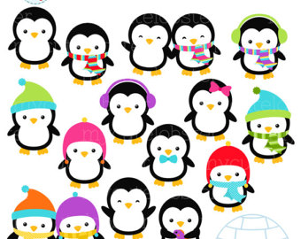 340x270 Penguins Clip Art Etsy