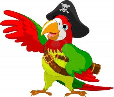 400x341 Illustration Of Talking Pirate Parrot Stock Photo Little Boys